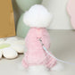 Stretch petfleece onesie met trekkoord