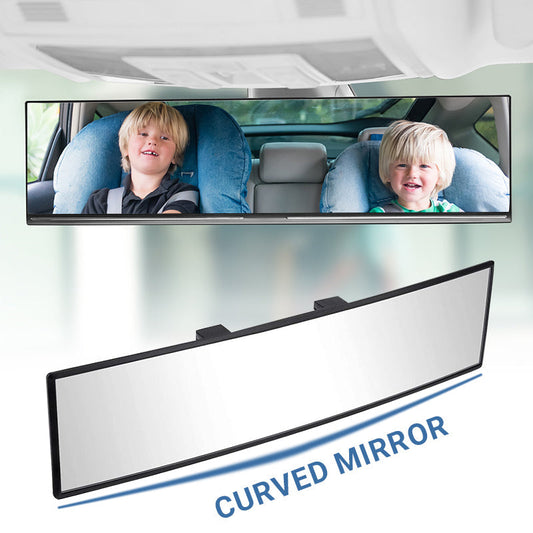 🚗👁️ Espejo retrovisor curvo ancho para automóvil: visión gran angular, fácil instalación y ajuste universal (¡conducción segura con mayor visibilidad!)