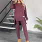 ✨Beperkte tijd aanbieding💖Hoge-lage zoom trui met split & nauwsluitende broek