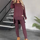 ✨Beperkte tijd aanbieding💖Hoge-lage zoom trui met split & nauwsluitende broek