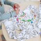 🔥 50% KORTING ! ✨ DIY Kleur Pyjama voor Kinderen - Aangepaste Tekening Optie, Zacht Katoen, Uren Creatief Plezier 🎨👶