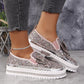 Beperkte tijd aanbieding🌟50% KORTING🔥 Dames Rhinestone Slip-On Strik Sneakers