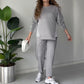 🔥Herfst Superdeals🔥Dames Color-Block 2-delige loungeset