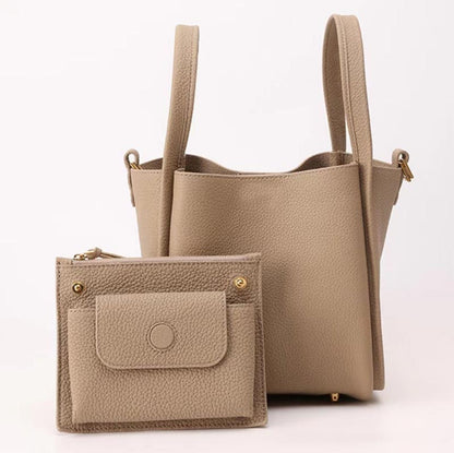 Grote capaciteit Premium Leather Basket Series Bucket Bag