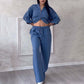 ✨️2025 Hot Sale 49% UIT🥰Casual tweedelige set van een effen katoenen en linnen broek