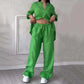 ✨️2025 Hot Sale 49% UIT🥰Casual tweedelige set van een effen katoenen en linnen broek