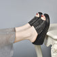 Glanzende sandalen met sleehak voor dames