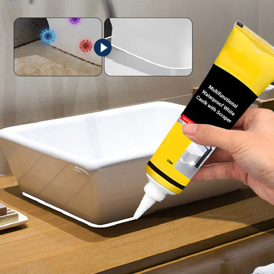 🚿 KOOP 2 - KRIJG 1 GRATIS! ✨ Multifunctionele waterdichte witte kit - Waterdichte kit voor voegen, randen en reparaties 🛠️🧱