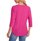 💕Laatste dag 50% KORTING👚Dames-Pleated Detail 3/4-Armel-Casual-Shirt