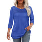 💕Laatste dag 50% KORTING👚Dames-Pleated Detail 3/4-Armel-Casual-Shirt
