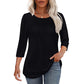 💕Laatste dag 50% KORTING👚Dames-Pleated Detail 3/4-Armel-Casual-Shirt