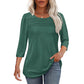 💕Laatste dag 50% KORTING👚Dames-Pleated Detail 3/4-Armel-Casual-Shirt
