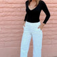 🔥2025 HOT SALE🔥Stretch Twill Cropped Broek met Wijde Pijpen