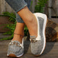 Dames Casual Slip-On Schoenen met Metallic Gesp