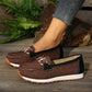 Dames Casual Slip-On Schoenen met Metallic Gesp