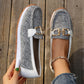 Dames Casual Slip-On Schoenen met Metallic Gesp