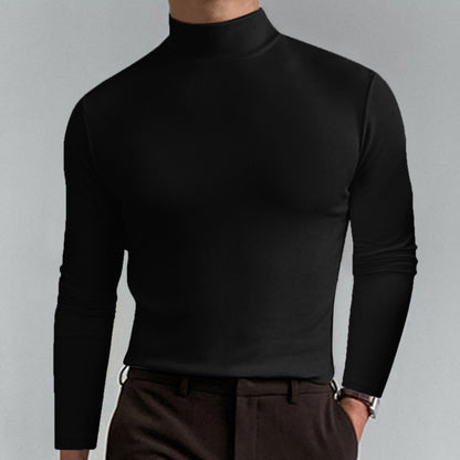👕🔥 Camiseta Interior de Cuello Alto para Hombre – Suave, Elástica y Transpirable para Máxima Comodidad Todo el Día 💪✨
