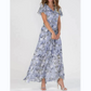 ☀️ Zomeractie – 49% KORTING! 💦Short Sleeve Long Dress with Floral Print