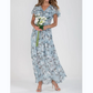 ☀️ Zomeractie – 49% KORTING! 💦Short Sleeve Long Dress with Floral Print
