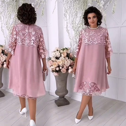 🌸2025 Hot Sale🌸Transparante kanten jurk in een gelaagde look