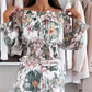 🌷2026 Nieuwe lancering - 50% korting❤️‍🔥Set met bloemenpatroon: off-shoulder blouse & maxirok