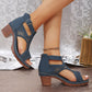 💥 Laatste Dag! Speciale Uitverkoop -49% KORTING 💃Veelzijdige Hollow Out Mid Heel Open Toe Sandalen