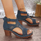 💥 Laatste Dag! Speciale Uitverkoop -49% KORTING 💃Veelzijdige Hollow Out Mid Heel Open Toe Sandalen