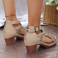 💥 Laatste Dag! Speciale Uitverkoop -49% KORTING 💃Veelzijdige Hollow Out Mid Heel Open Toe Sandalen