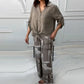 🔥 Nieuwe collectie 2025 – Profiteer nu van 49% korting! 😍Damesmode Losse Cardigan Shirt & Hoge Taille Broek Tweedelige Set