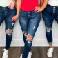 💥Uitzonderlijke aanbiedingen -49% korting👖Dames High Waisted Cutout Denim Jeans