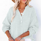 2025 Nieuw Casual blouse met lange mouwen en gaasknoopsluiting voor dames