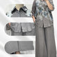 ☀️ Zomerse Special –49% Korting! 🌴Elegante set van blouse en broek met bloemenprint en wijde pijpen voor dames