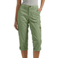 💥2025 Nieuwe Hot Sale--49% korting💥Effen Gekleurde Casual Cargo Capri Broek met Meerdere Zakken