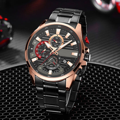 🔥2025 Hot Sale - Cadeaus voor hem⌚Stalen herenhorloge met kwartsband