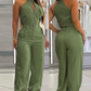 🔥2025 Hot Sale🔥Damesoutfit met mouwloze crop top en hoge taillebroek