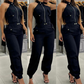 🔥2025 Hot Sale🔥Damesoutfit met mouwloze crop top en hoge taillebroek