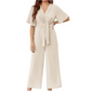 🔥Tijdelijke aanbieding - 49% korting🔥Jumpsuit met elegante V-hals en brede tailleband voor dames