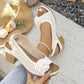 🌸Vorige week - 49% korting🌸Dames sandalen met opengewerkte hoge hak en bloemenprint