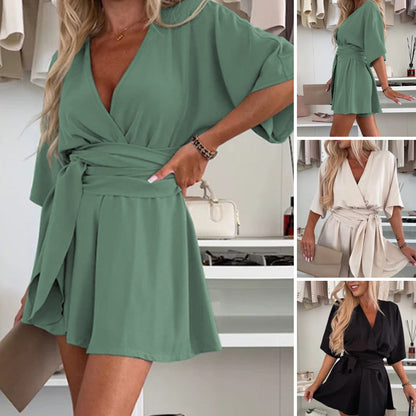🔥Nieuwe modellen gelanceerd - tijdelijke korting🔥Elegante romper met korte mouwen en korte mouwen voor dames