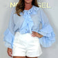🎁 Korting zojuist verlaagd🎁 Elegante blouse met knoopsluiting en ruches voor dames