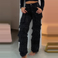 💥2025 Hot Sale💥Dames broek met strass-steentjes en wijde pijpen met zakken