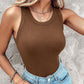🔥 TIJDELIJK 50% KORTING! 👕 Geribbelde tanktop voor dames met ingebouwde bh – lichte ondersteuning, brede bandjes, geribbeld 🌸