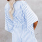 Gestreepte V-hals jumpsuit shorts voor dames