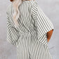 Gestreepte V-hals jumpsuit shorts voor dames