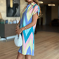 🌞Zomeruitverkoop 50% KORTING🔥Charmante Dames Jurk met Losse Pasvorm en Print