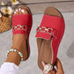 Modieuze slippers voor dames met kettingdetail