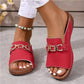 Modieuze slippers voor dames met kettingdetail