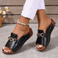 Modieuze slippers voor dames met kettingdetail