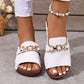 Modieuze slippers voor dames met kettingdetail