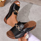 Modieuze slippers voor dames met kettingdetail